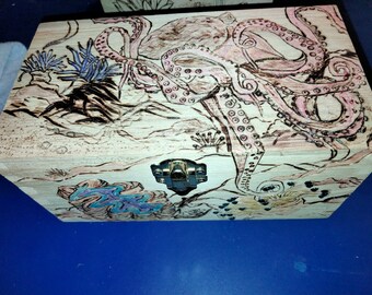 The Octopus and Her March Across the Sea Floor jewelry box