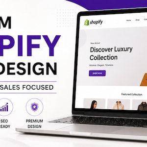 Progettazione di negozi Shopify personalizzati, configurazione del sito web e personalizzazione del tema, progettazione di negozi e-commerce, sito web Shopify ottimizzato per la SEO con supporto