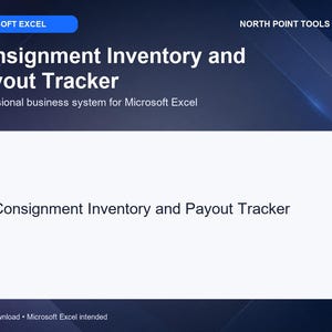 Consignment Inventory Payout Tracker | Business Spreadsheet (Digital Download)