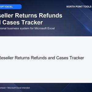 Reseller Returns Refunds Cases Tracker | Business Calculator Dashboard (Digital Download)
