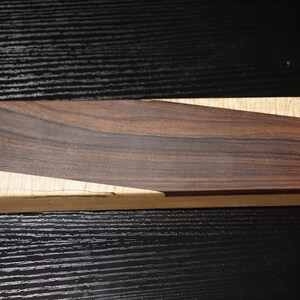 Tailor's Clapper, Bolivian Rosewood on Curly Maple - Hardwood Quilting Pressing Tool, No. 6