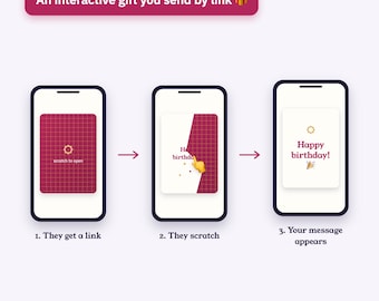 Interactive Birthday Surprise Reveal | Scratch Card, Gift Box, Balloon, Piñata (Digital Guide)