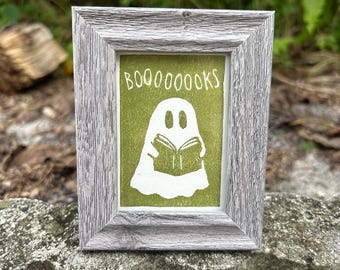 Bookish Ghost Mini Print