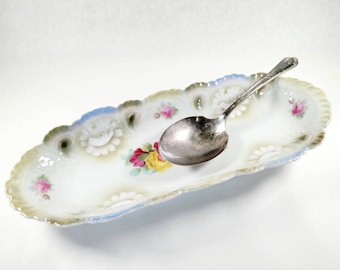 Vintage Porcelain Celery Serving Dish Bavarian