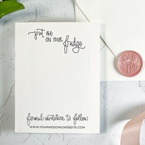 Cartes de soutien magnétiques A2 « Save the Date » personnalisées