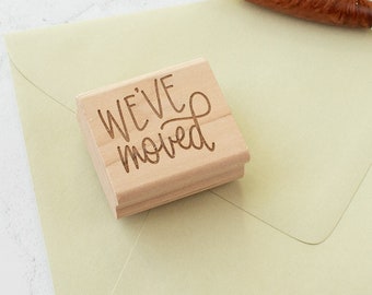 We've Moved Rubber Stamp - New Address Stamp - We're Moving Change of Address Envelope Stamp