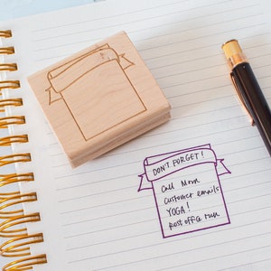 Banner Box Rubber Stamp - Bullet Journal Planner Stamp