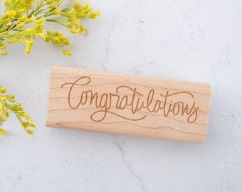 Congratulations Rubber Stamp