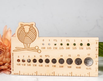 Sheep Knitting Needle Gauge: US & Metric Sizes