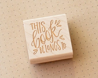Bookplate - This Book Belongs To Rubber Stamp