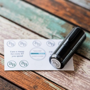 Custom Round Loyalty Card Mini Self Inking Stamp