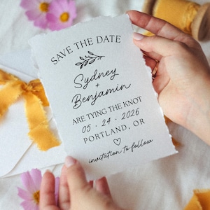 Script botanique réservez le timbre - personnalisé - mariage fait main - estampage de carte d'invitation bricolage