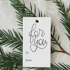 Letterpress Hand Lettered For You Gift Tags image 3