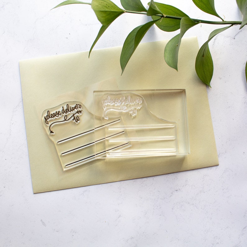 Please Deliver to Stamp Envelope and Addressing Stamp Etsy