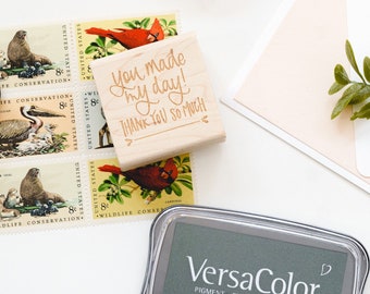 You Made My Day - Thank You So Much Rubber Stamp