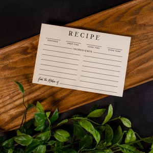 Minimalist recipe cards Sets of 15 heavy stock cards image 2