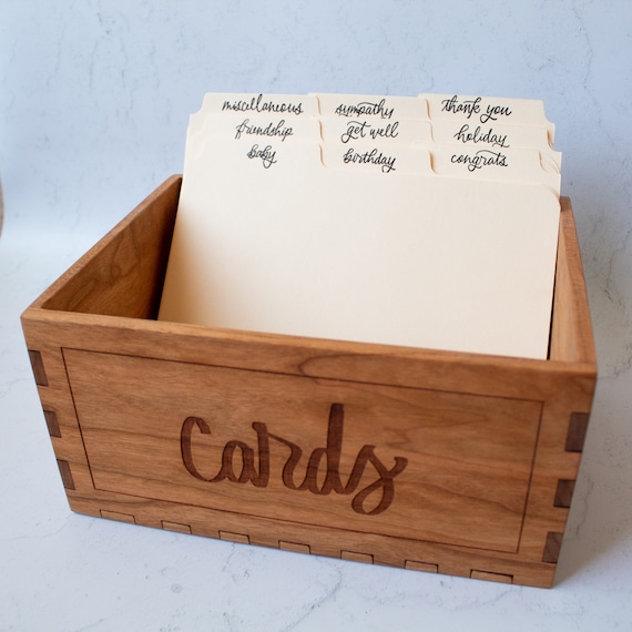 Greeting Card Organizer Box 