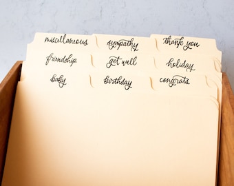 Letterpress Greeting Card Dividers A7 size for 5" x 7" cards