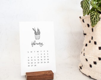 Minimalist Desktop 2023 Calendar and Stand
