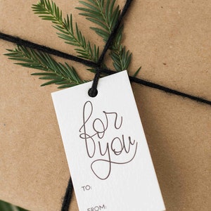 Letterpress Hand Lettered For You Gift Tags image 5