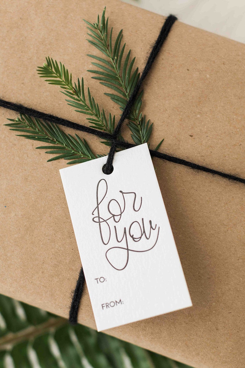 Letterpress Hand Lettered For You Gift Tags image 5