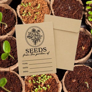 Seed Packet Stamp - Seed Saving Rubber Stamp for Gardeners, Farmers, Florists & Homesteaders