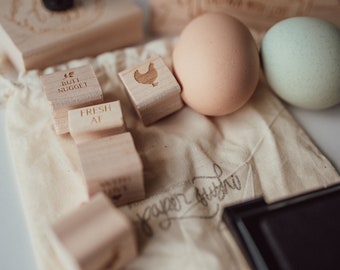 Set of 2 mini egg stamps