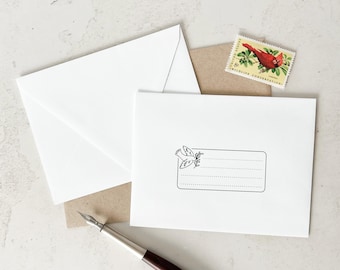 Bird Self-Inking Envelope Addressing Rubber Stamp