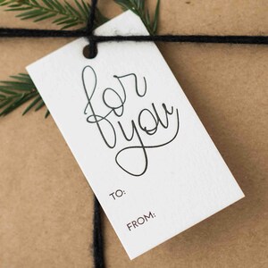 Letterpress Hand Lettered For You Gift Tags image 1