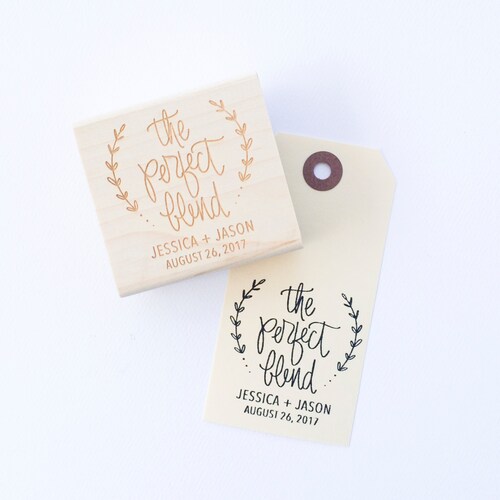 Custom Wedding Favor Stamp the Perfect Blend Etsy