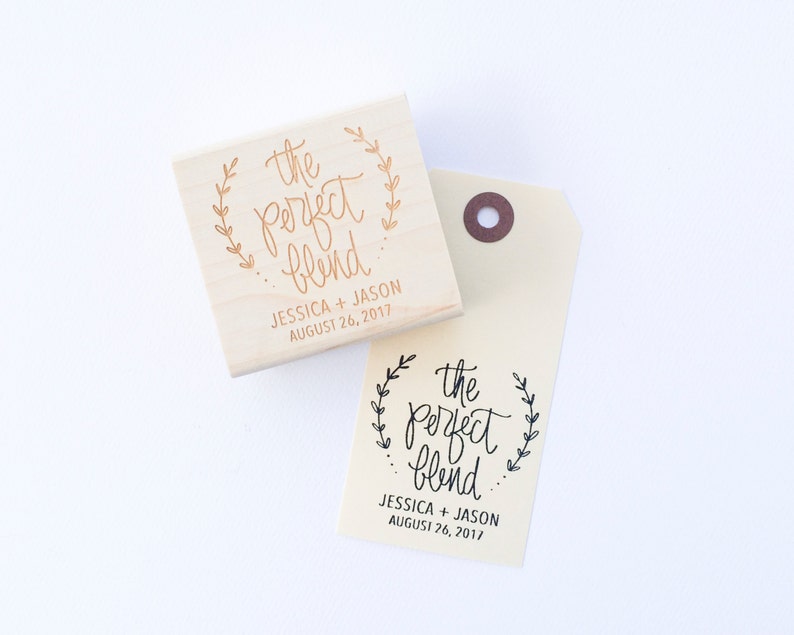 Custom Wedding Favor Stamp The Perfect Blend image 1