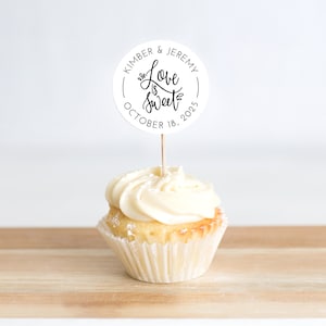 Love Is Sweet Personalized Wedding Calligraphy Stamp image 1