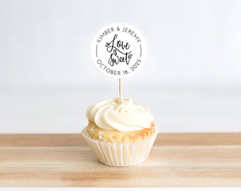 Love Is Sweet Personalized Wedding Calligraphy Stamp