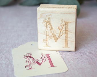 Personalized Floral Monogram Stamp