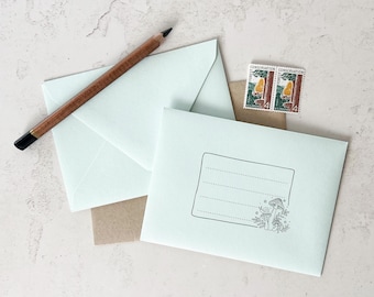 Snail Mail Addressing Rubber Stamp for Envelopes