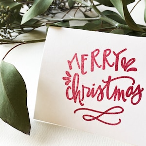 Merry Christmas rubber stamp