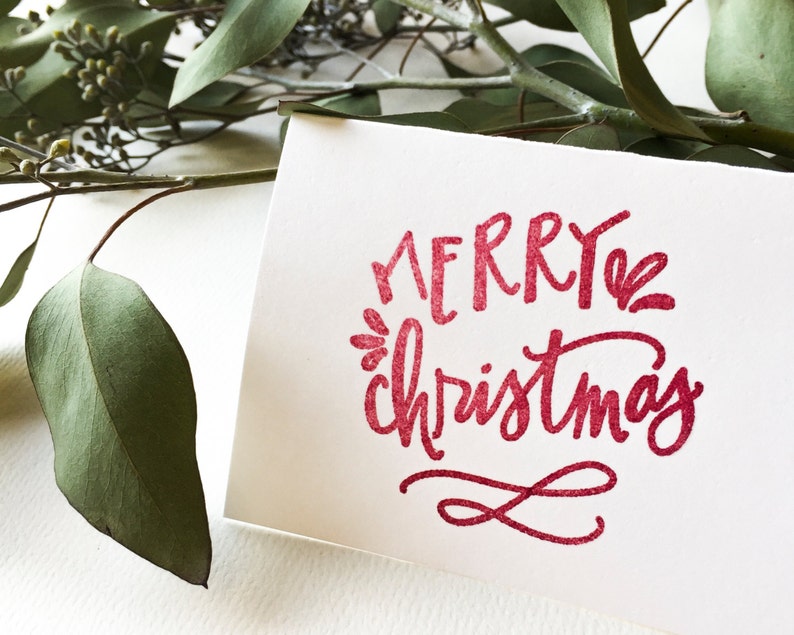 Merry Christmas rubber stamp image 1