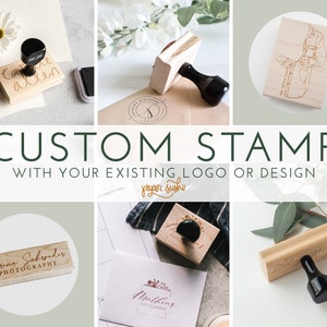 Custom logo rubber stamp image 1