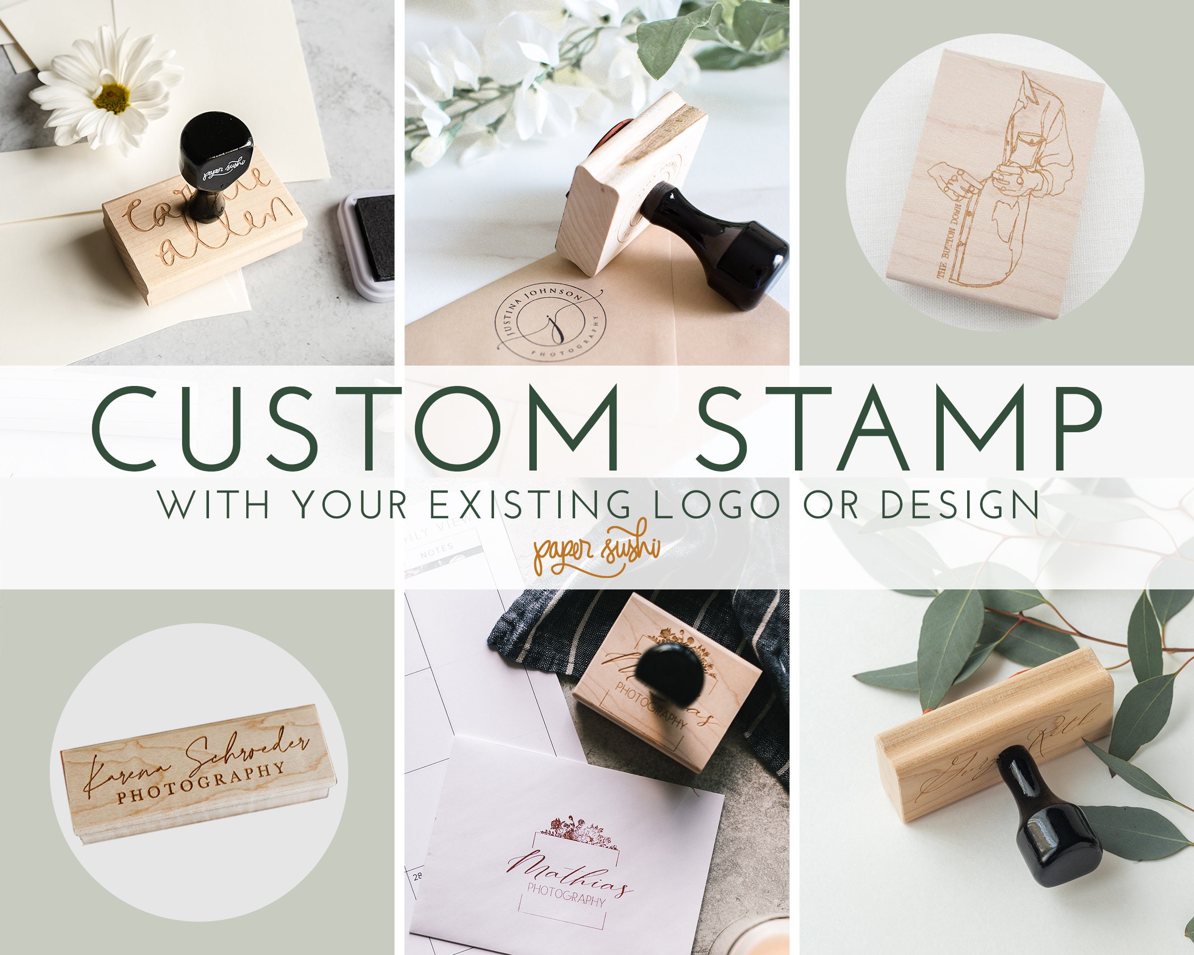 Custom Logo Stamp for Large Boxes and Bags, Stamp for Envelope