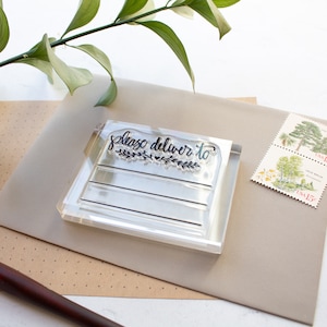 Please Deliver To Stamp with Laurel for Addressing Envelopes