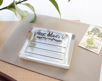 Please Deliver To Stamp with Laurel for Addressing Envelopes