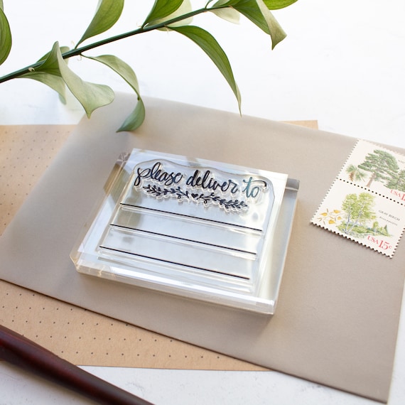 Please Deliver To Stamp with Laurel for Addressing Envelopes