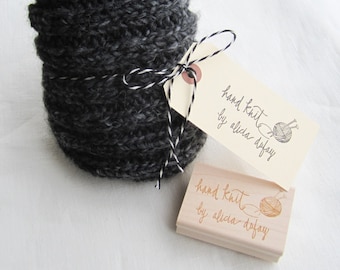 Personalized Hand Knit by knitting stamp