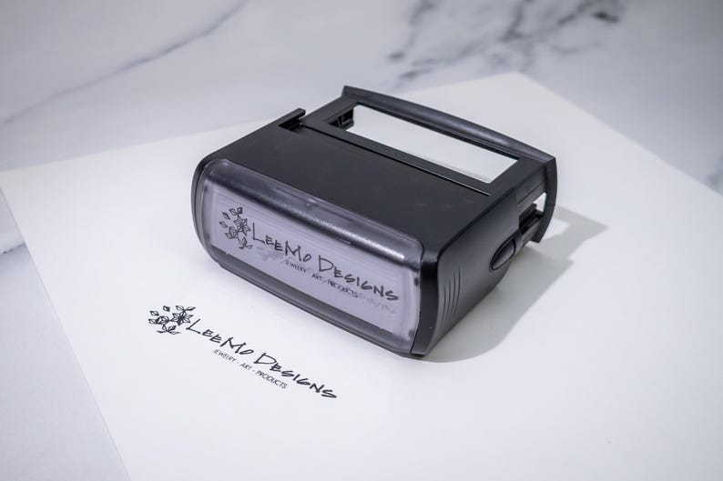 Self Inking Custom Logo Rubber Stamp - Made with Your Design, Brand, or Artwork Bild 7