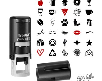 Mini Loyalty Card Self-Inking Stamp - Tiny Design Stamp for Loyalty Cards, Business, Planners, Bullet Journals, Events