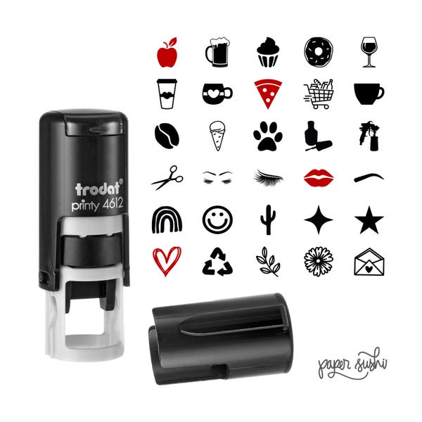 Mini Loyalty Card Self-Inking Stamp - Tiny Design Stamp for Loyalty Cards, Business, Planners, Bullet Journals, Events