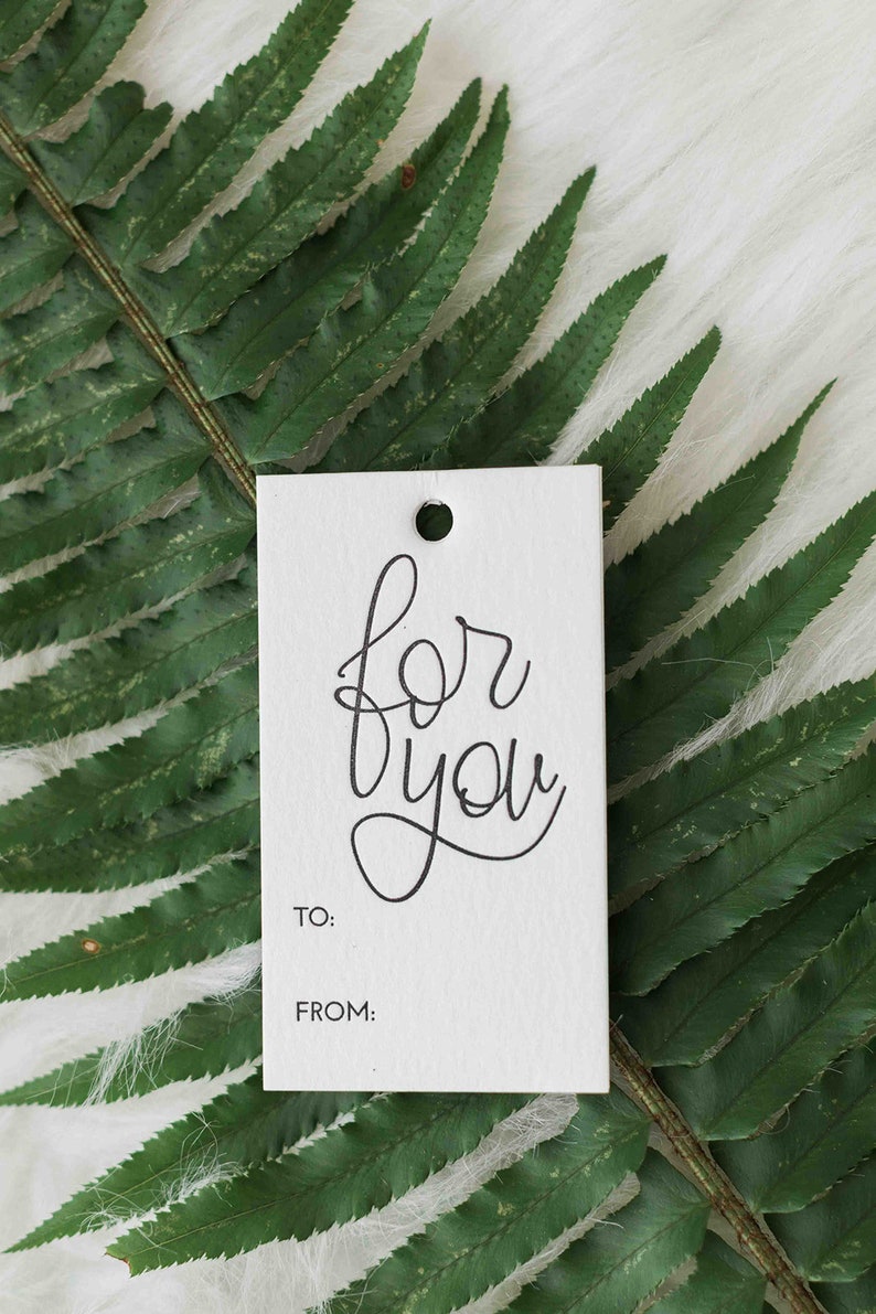Letterpress Hand Lettered For You Gift Tags image 4