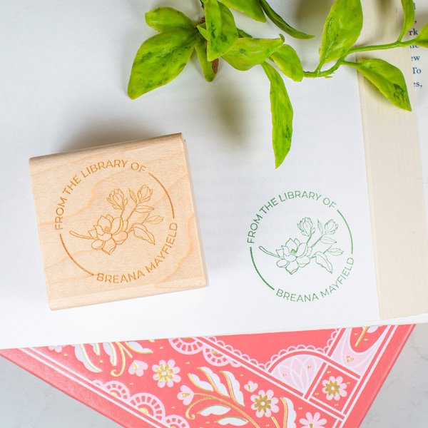 Personalized Book Stamps Etsy