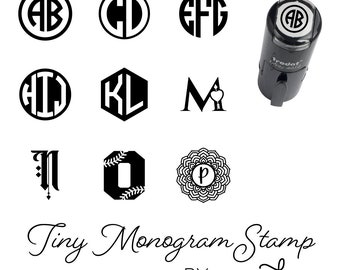 Tiny Monogram Self Inking Stamp