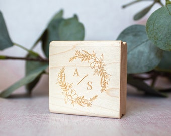 Gepersonaliseerde bruiloft monogram stempel